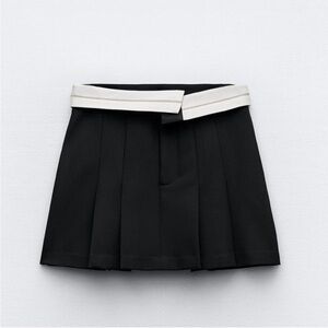 Zara Black Skirt with White Accents